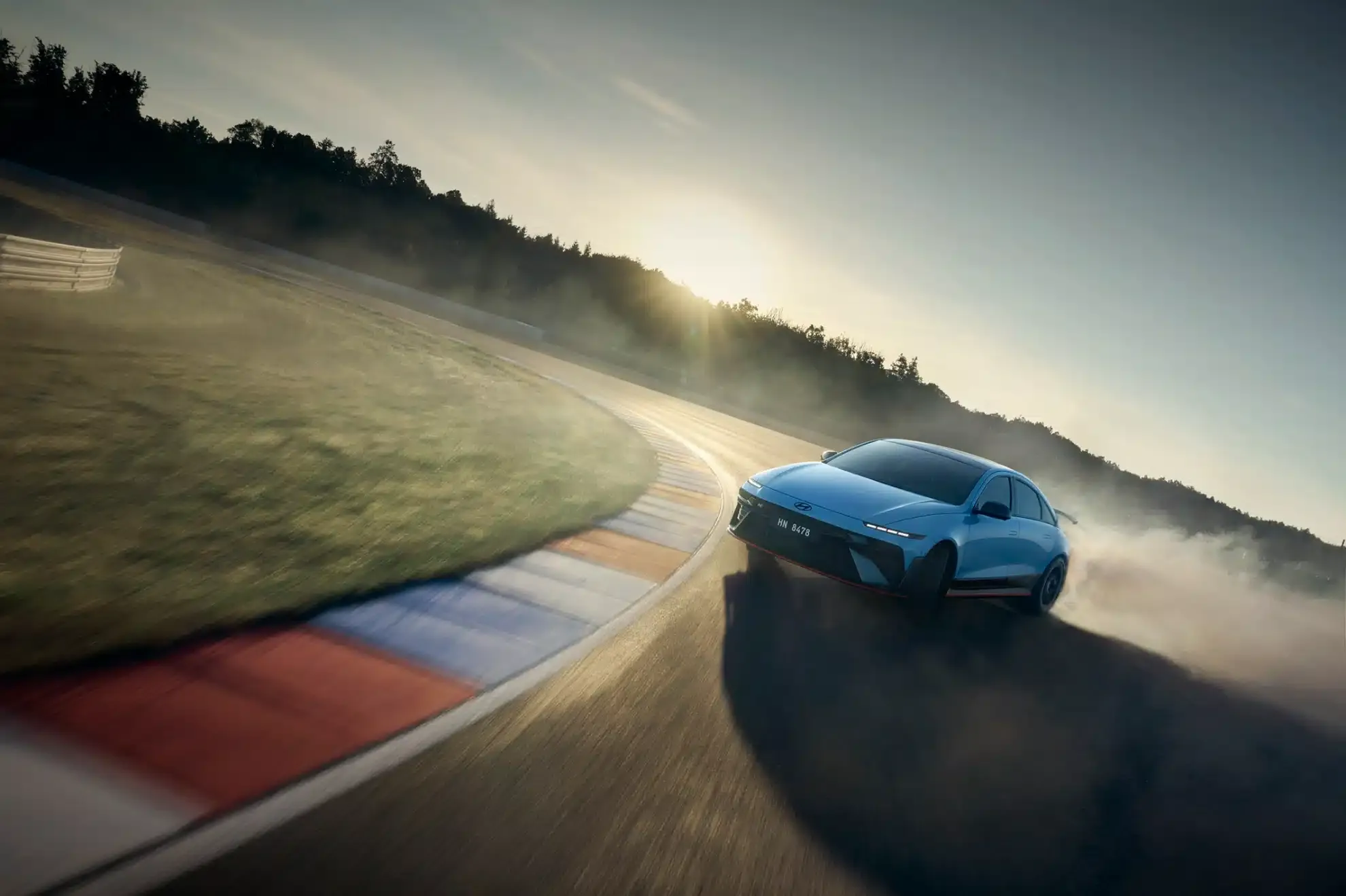 photo ioniq 6 n driving front quarter 2