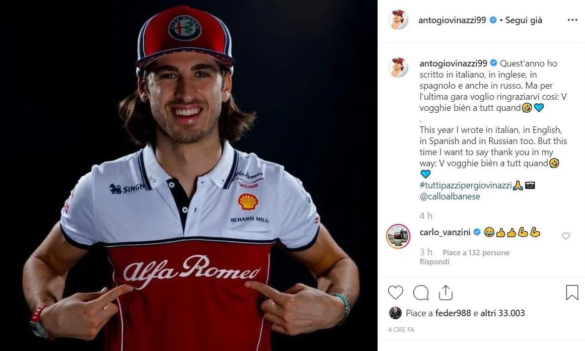 post antonio giovinazzi