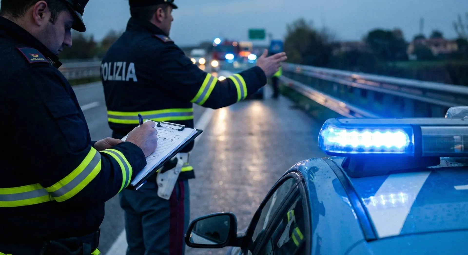 polizia posto di blocco