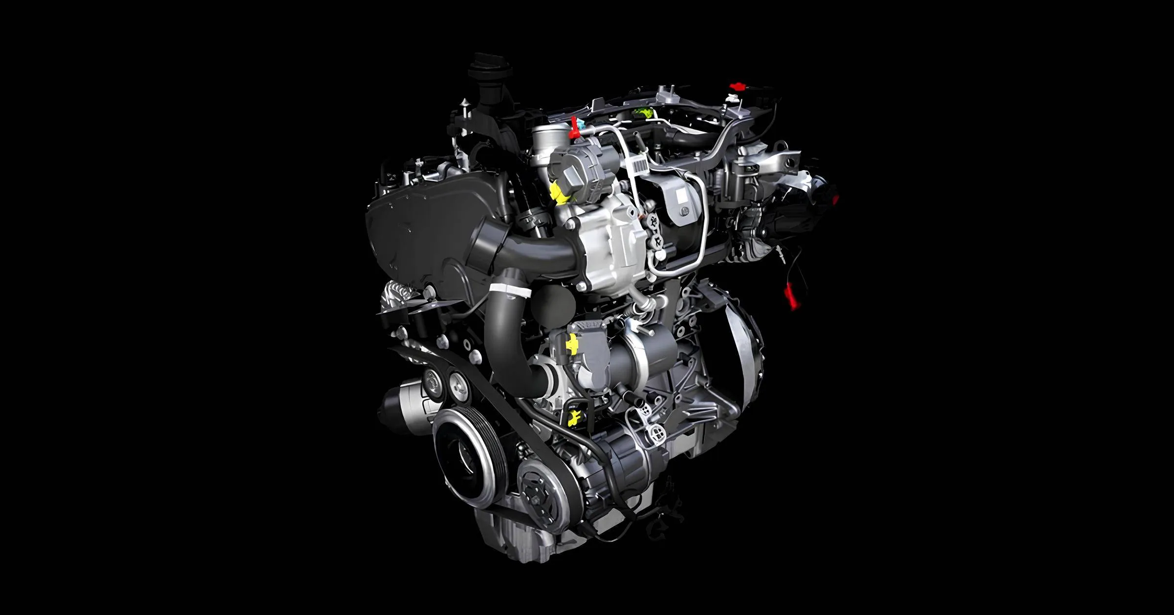 Nell'immagine si vede un render del nuovo motore 1.6 Diesel di Stellantis