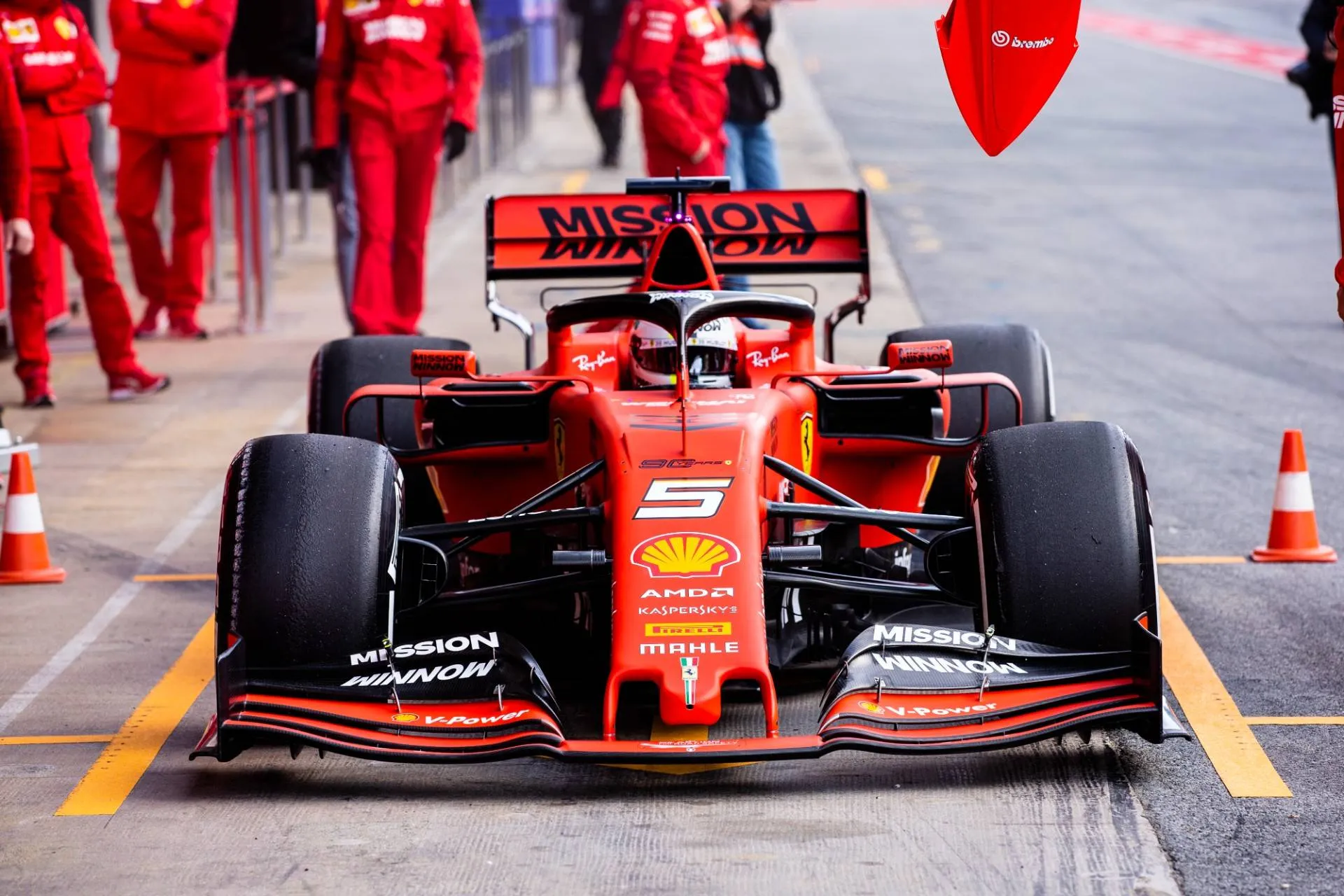 La ferrari sf-90 di sebastian vettel ha partecipato al mondiale 2019