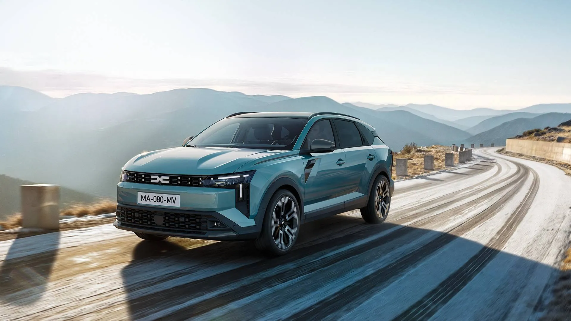 La nuova Dacia Striker di tre quarti anteriore