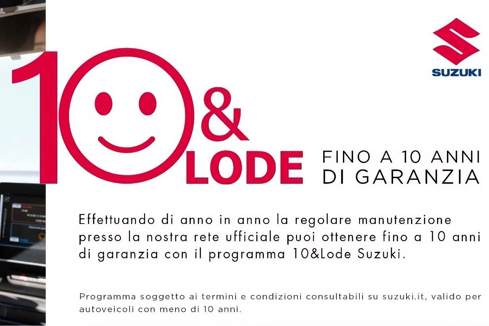 suzuki-10-anni-garanzia locandina di presentazione del programma