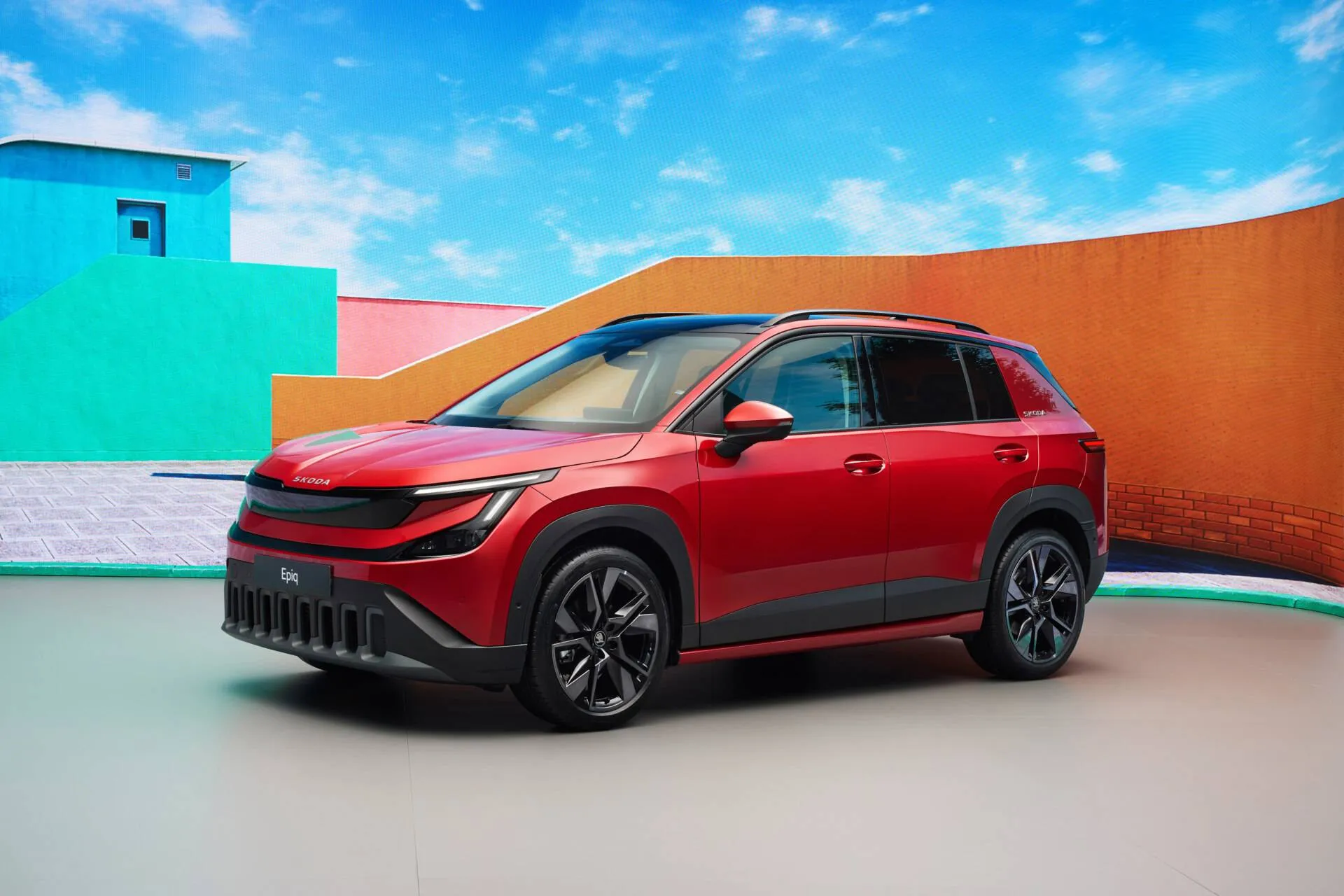 skoda_epiq frontale di colore rosso