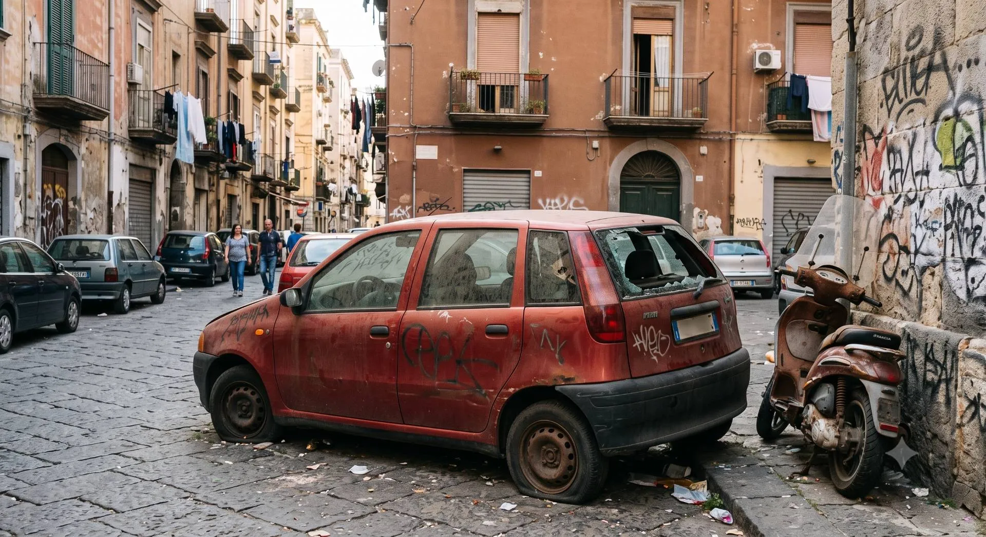 auto-abbandonata-citta-napoli