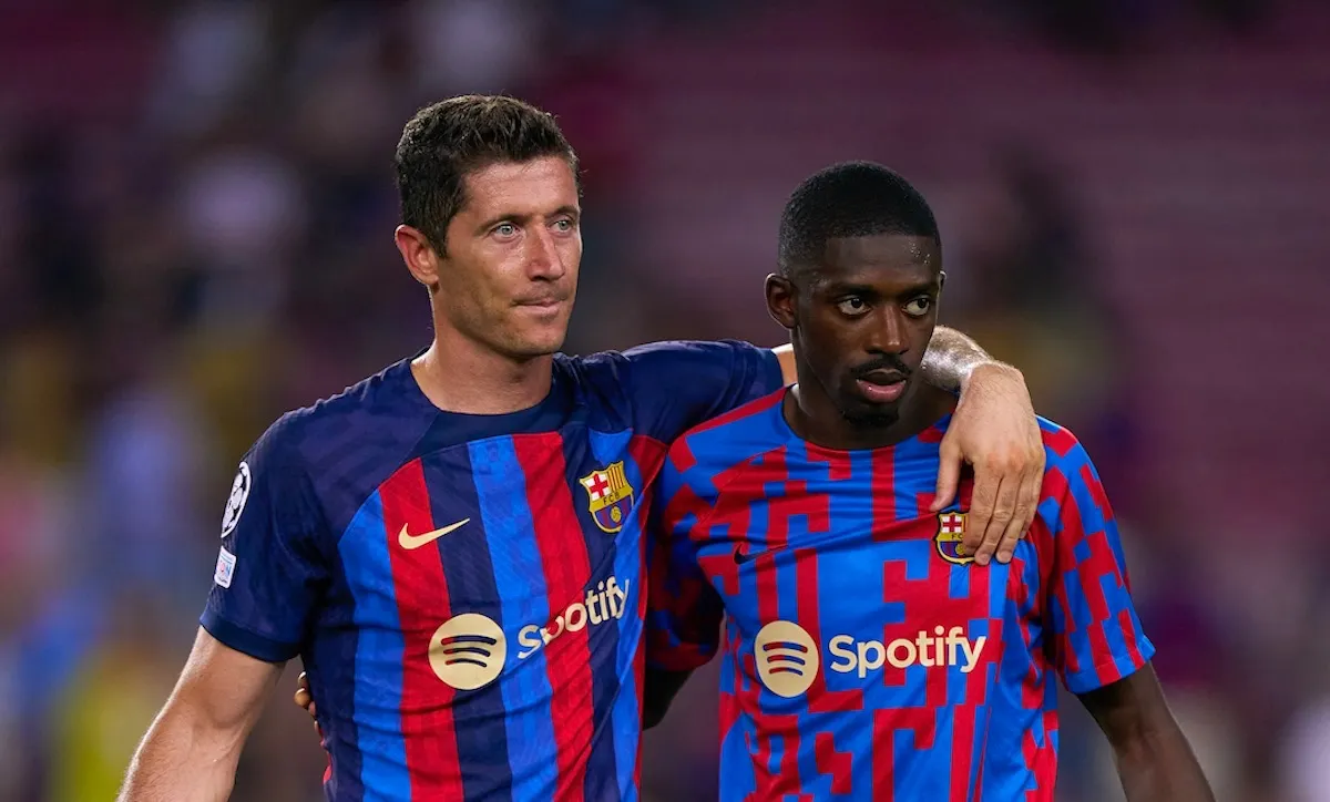 robert lewandowski ousmane dembele barca