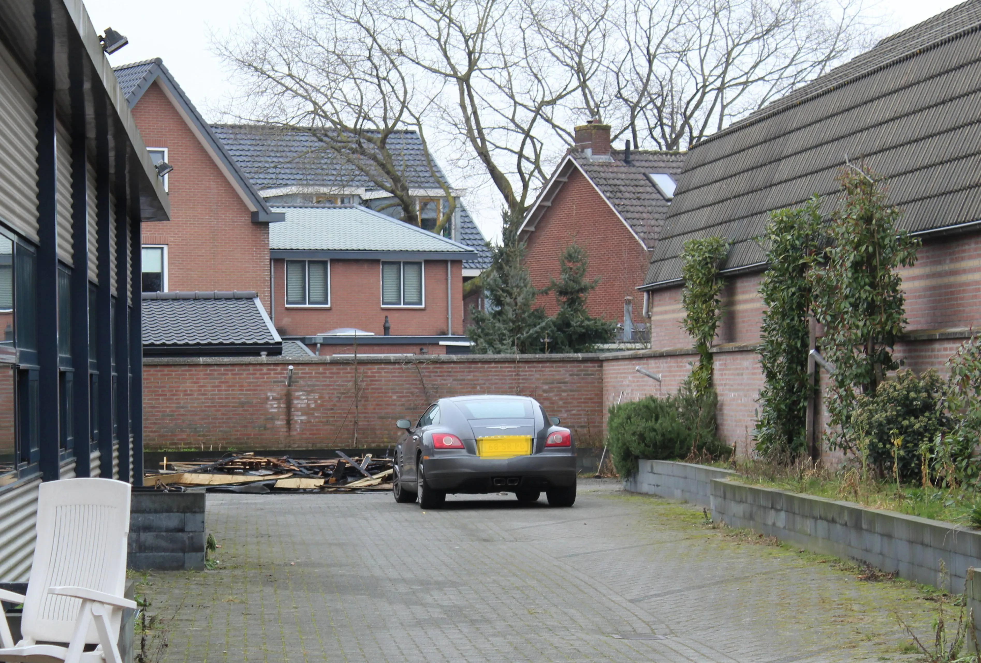 Brand in bijgebouw Dorpsstraat in Lunteren