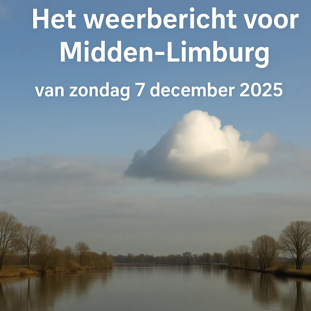 Weersverwachting voor Midden-Limburg 7 december