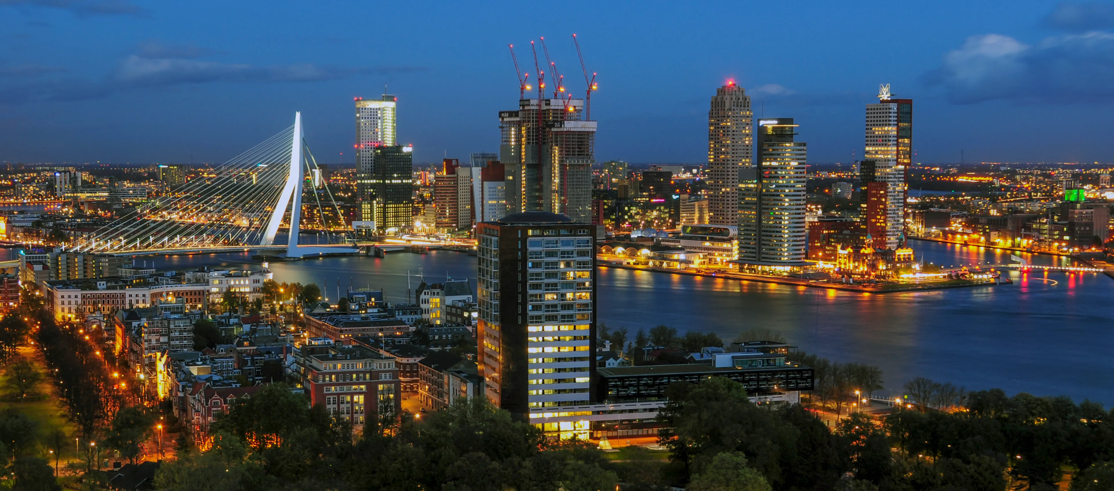 erasmusbrug seen from euromast