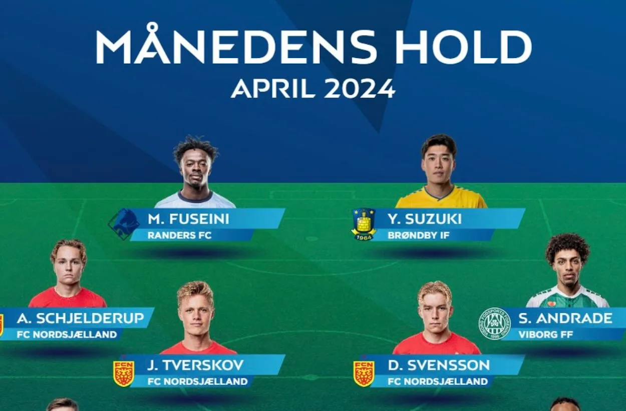 superliga maendens hold april 2024