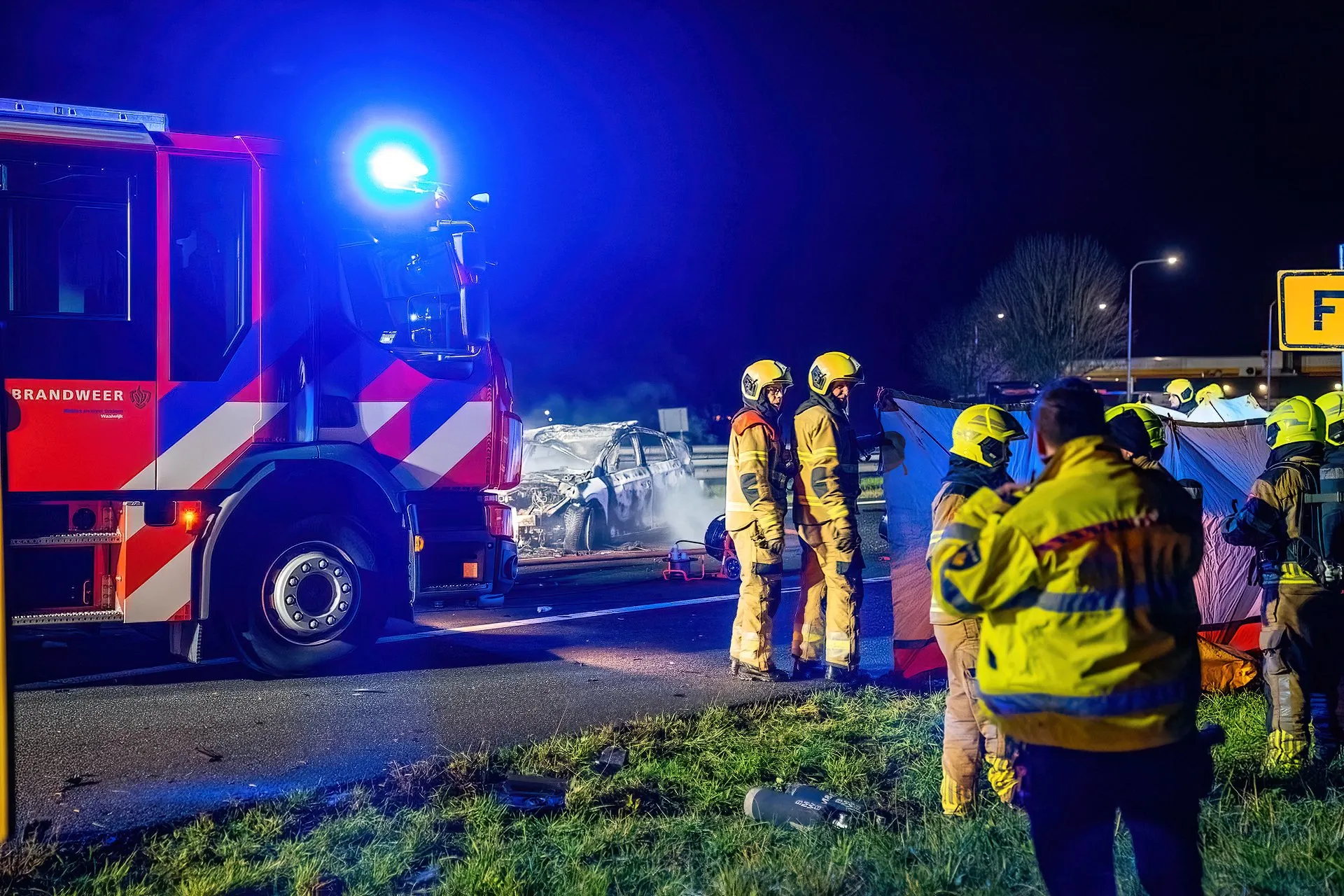 Vier doden bij ernstig ongeval A59 Sprang-Capelle