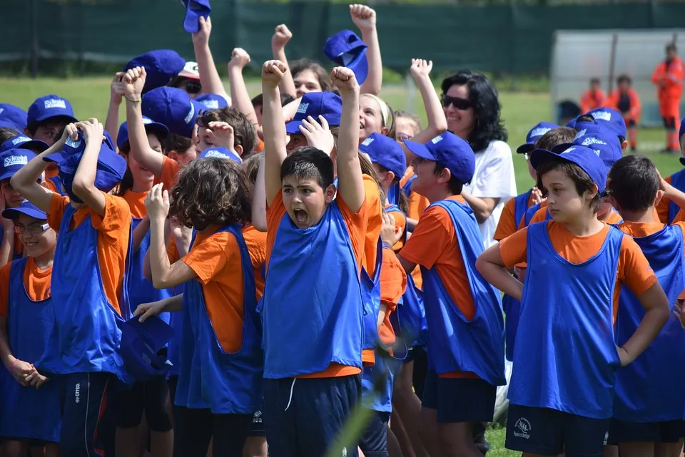 sportende kinderen