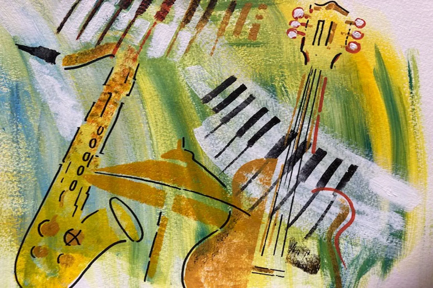poster jazz vrienden door cees van nieuwburg