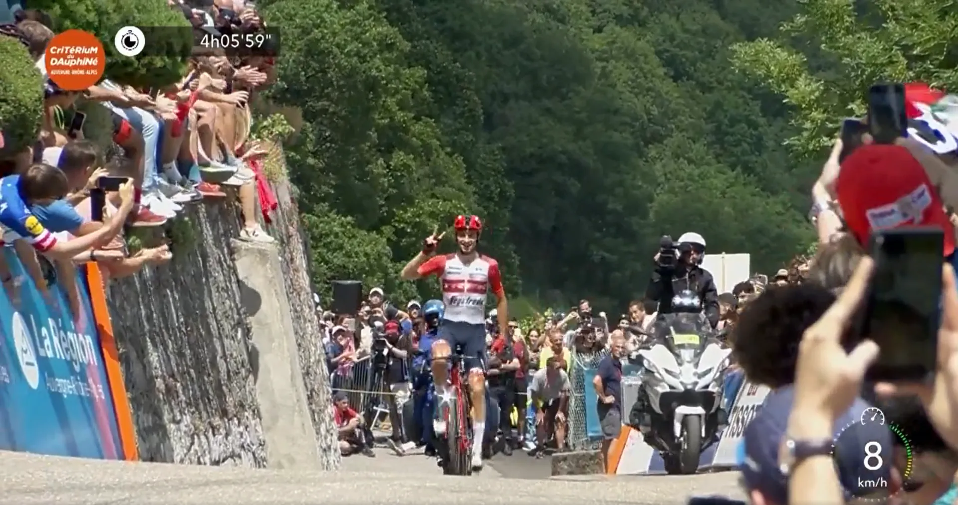 VÍDEO: El alucinante kilómetro final del Dauphiné 2023 con la tremenda victoria de etapa de Ciccone