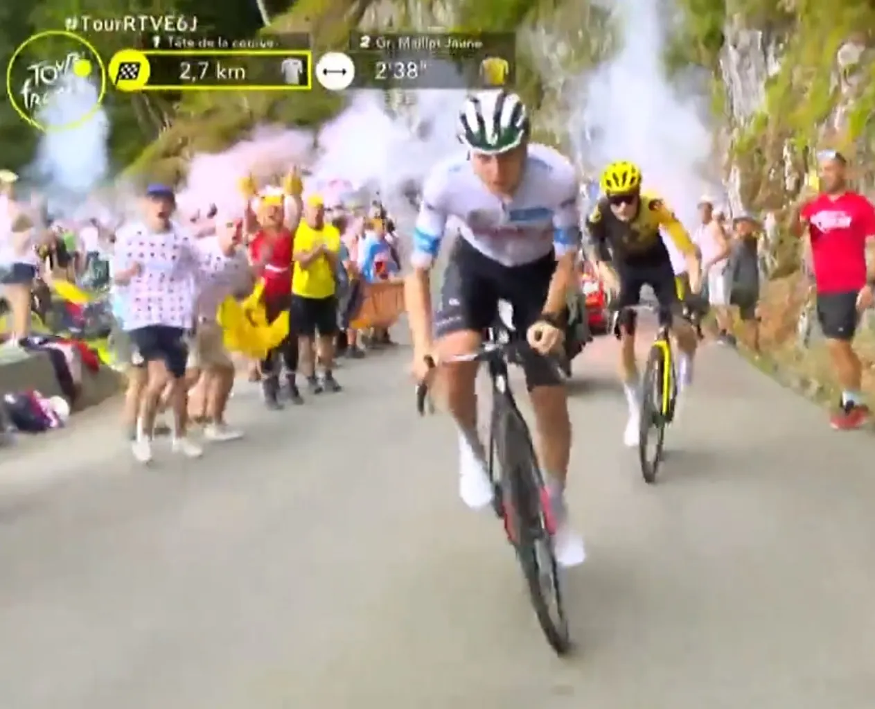 VÍDEO: El descomunal ataque con el que Tadej Pogacar dejó a Jonas Vingegaard en la sexta etapa del Tour de Francia