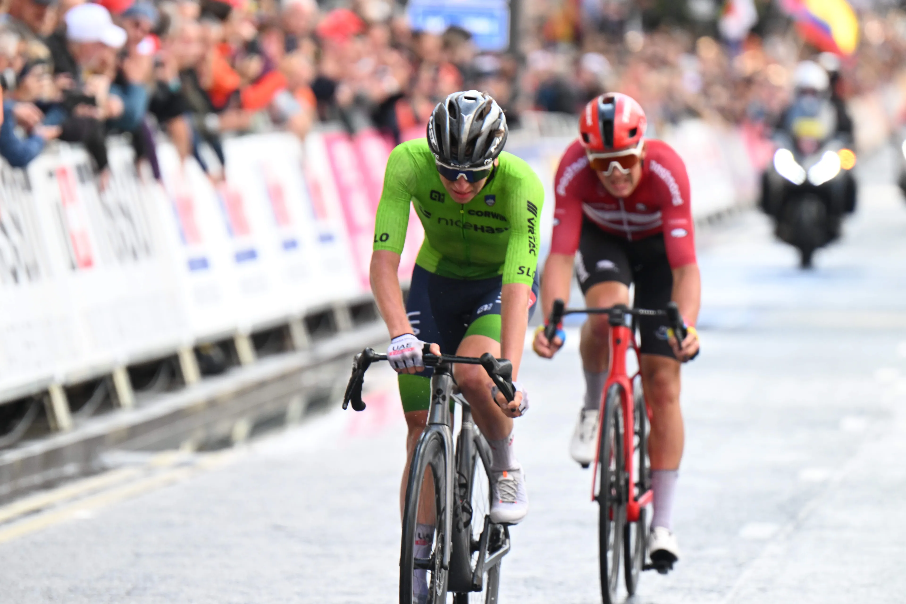 Pogacar, negativo respecto a sus posibilidades en la crono del Mundial: "Todavía siento la carrera en ruta en mis piernas"
