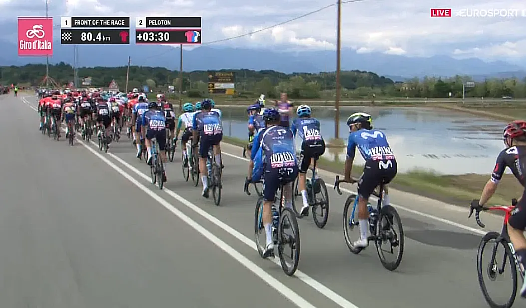ETAPA 2 GIRO DE ITALIA 2024 EN DIRECTO | La fuga, controlada a menos de 60 k de meta