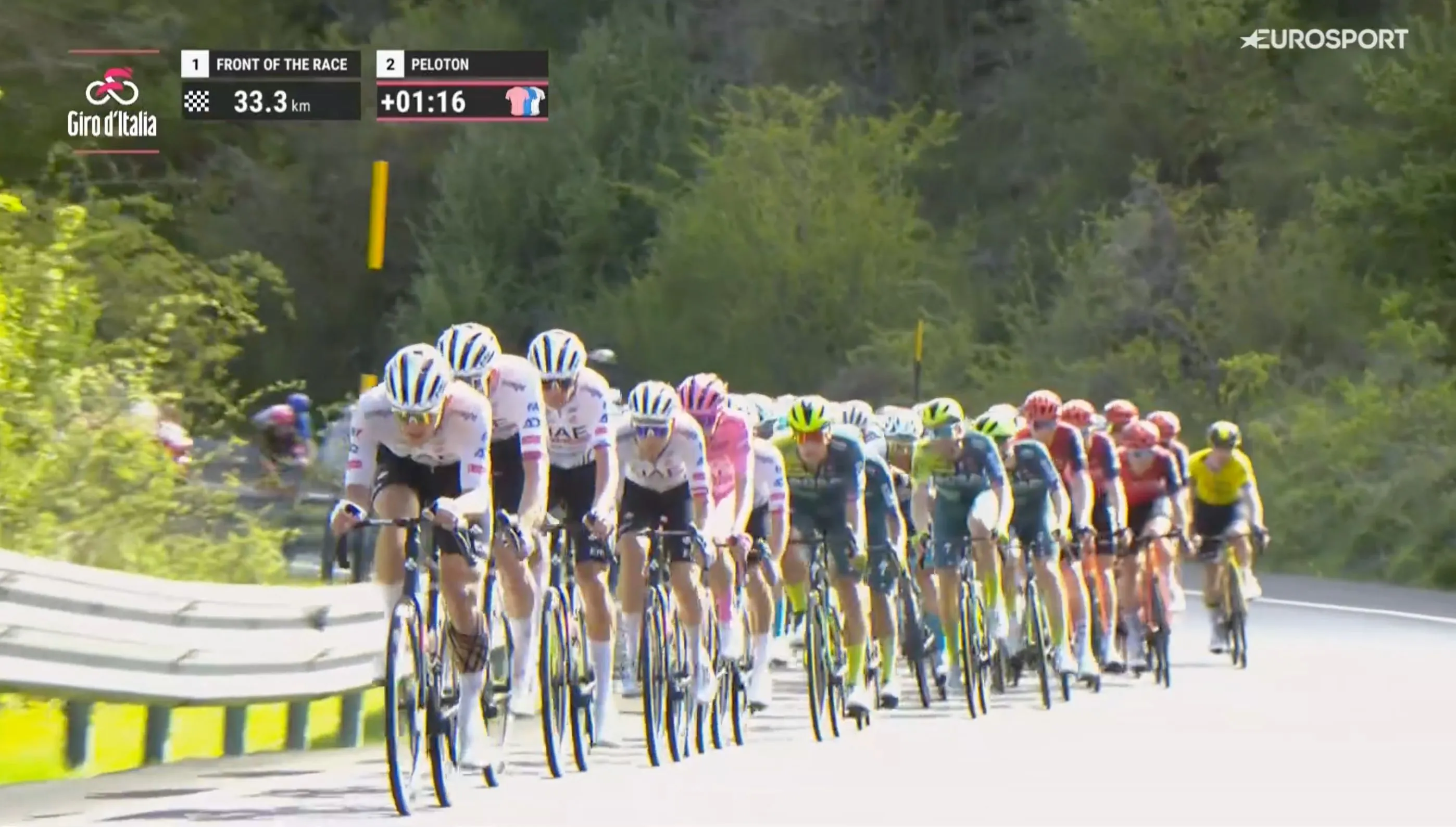 En directo el primer etapón de montaña del Giro de Italia 2024: UAE tira fuerte para cazar la fuga de Nairo y Pelayo y poner a tiro otro triunfo de Pogacar