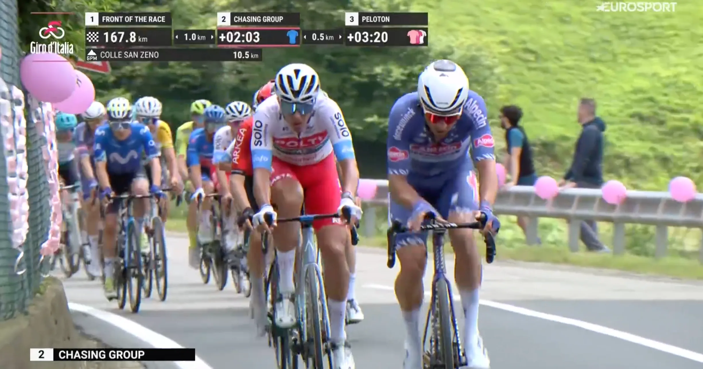 EN DIRECTO | Etapa 15 Giro de Italia 2024: ¡Minuto y medio de ventaja para el grupo de Einer Rubio y Nairo Quintana!