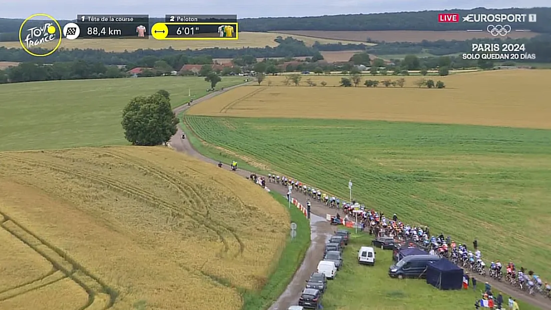 EN DIRECTO | Etapa 8 Tour de Francia 2024: Jonas Abrahamsen sigue con 6 minutos de ventaja a menos de 90 km de meta