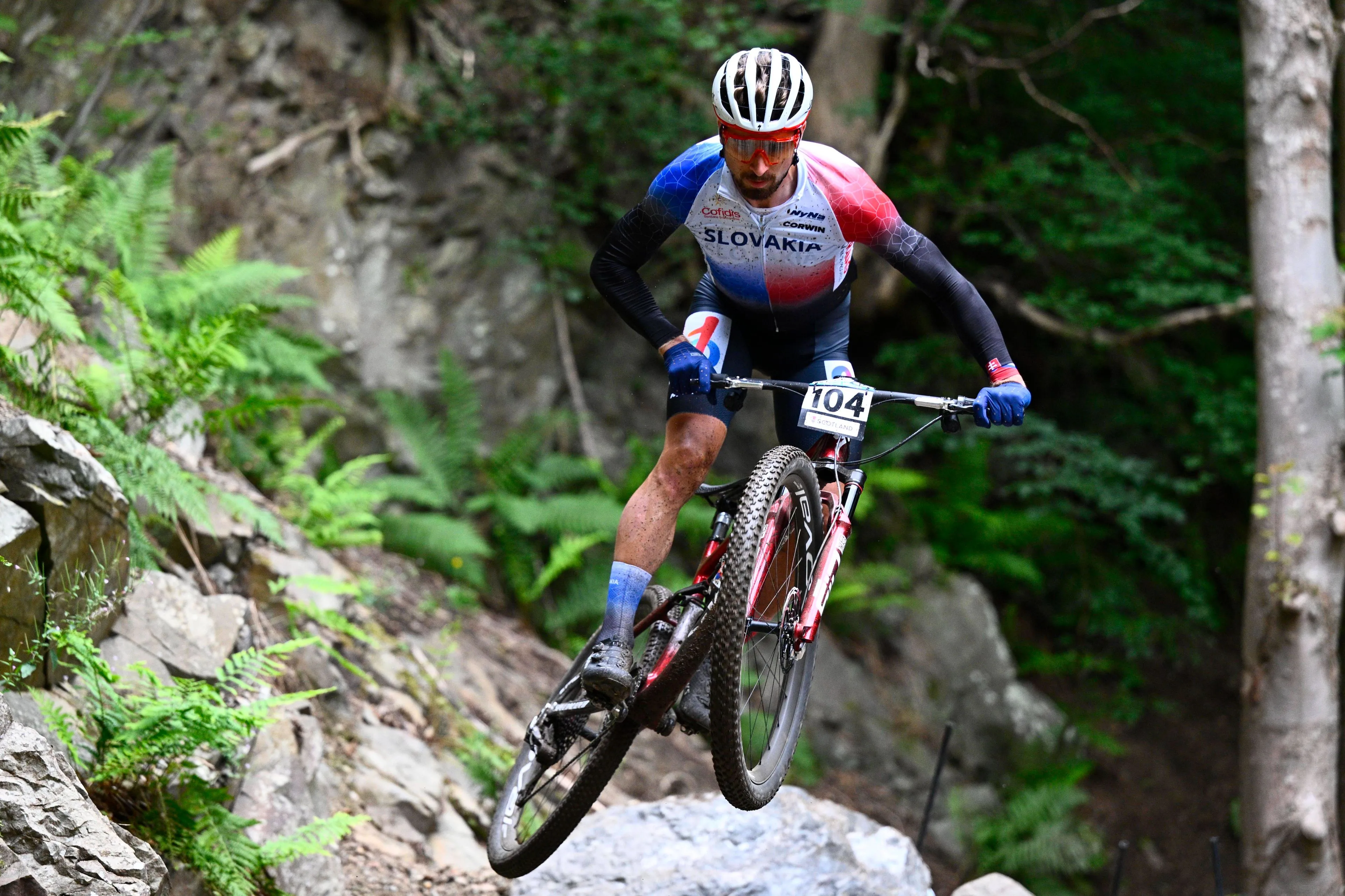 peter sagan durante los campeonatos del mundo de bicicleta de montana de la uci