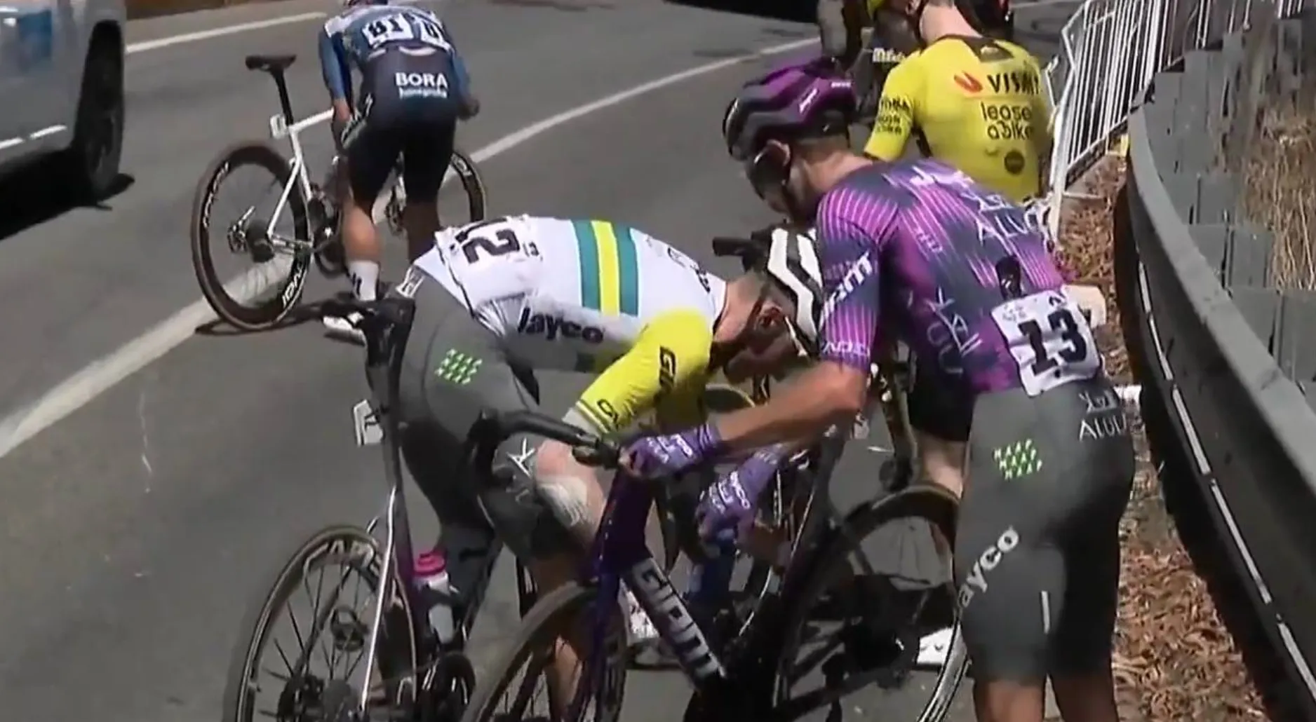 Parte médico y Bajas Tour Down Under 2025 - Etapa 5: Abandono de un Visma que comienza de forma horrible el año