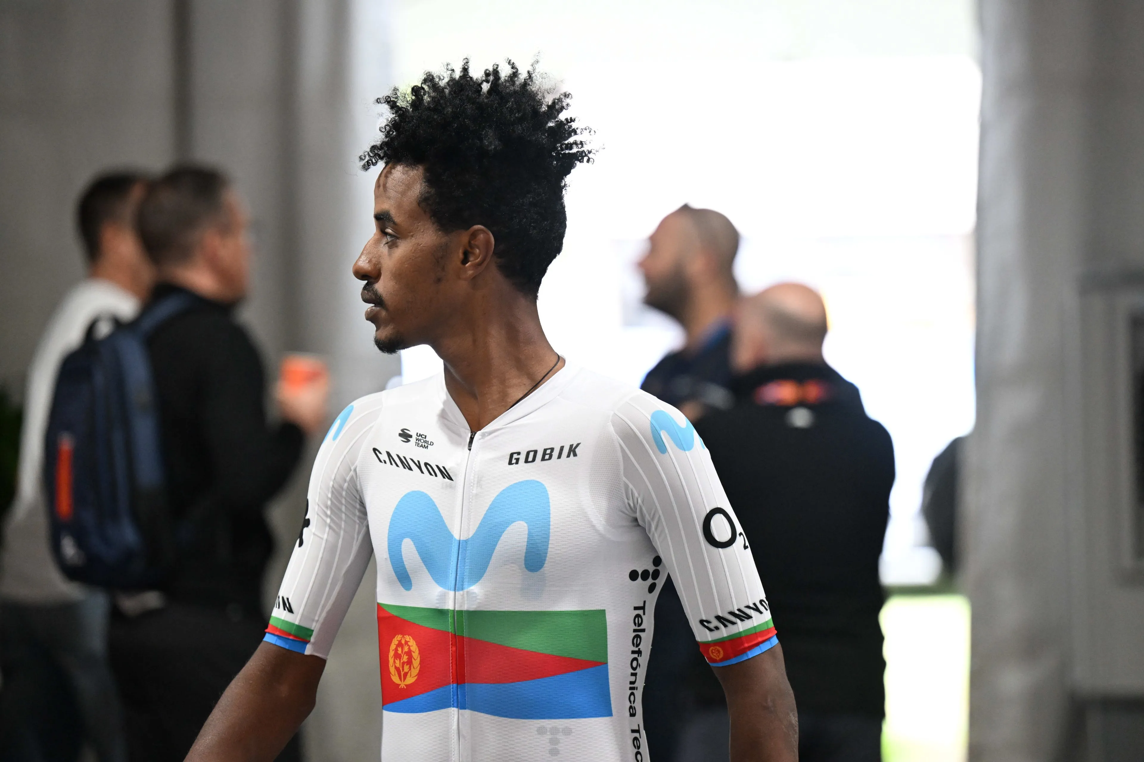 Natnael Tesfatsion, en los premios a mejor ciclista africano del año