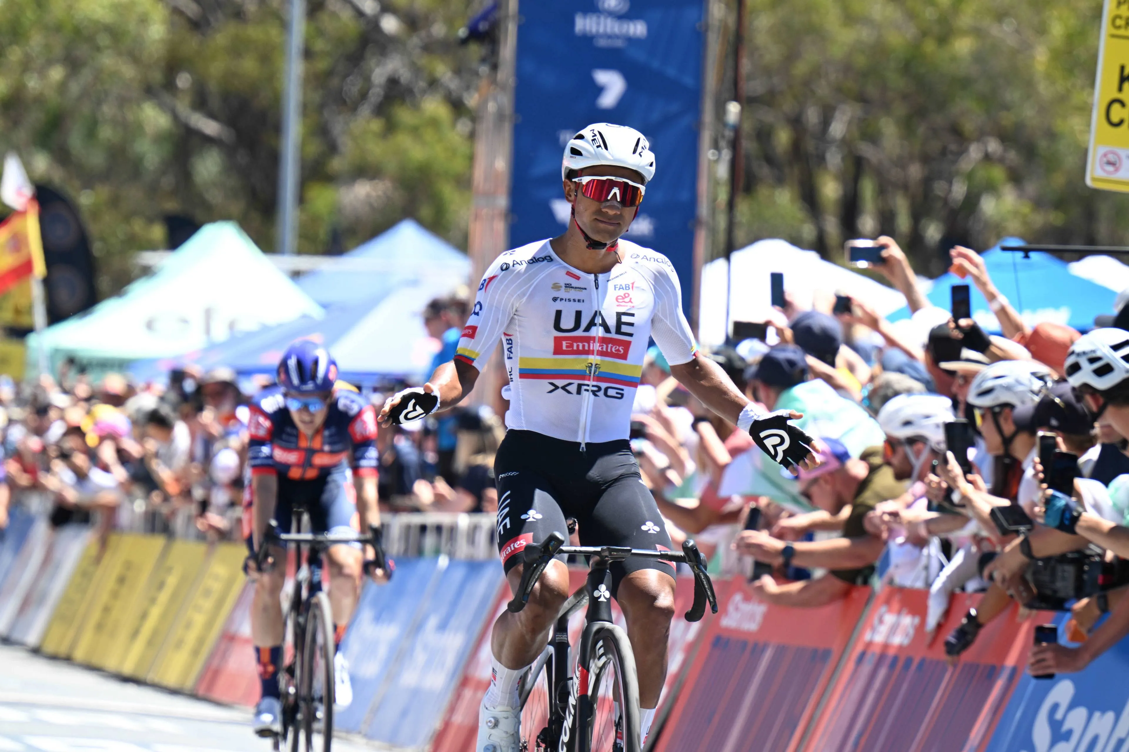 Narvaez, en Willunga Hill: victoria clave para UAE