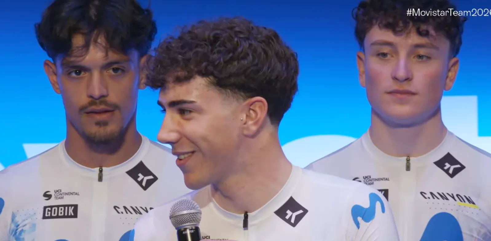 Eric Igual, en la presentación de Movistar Team