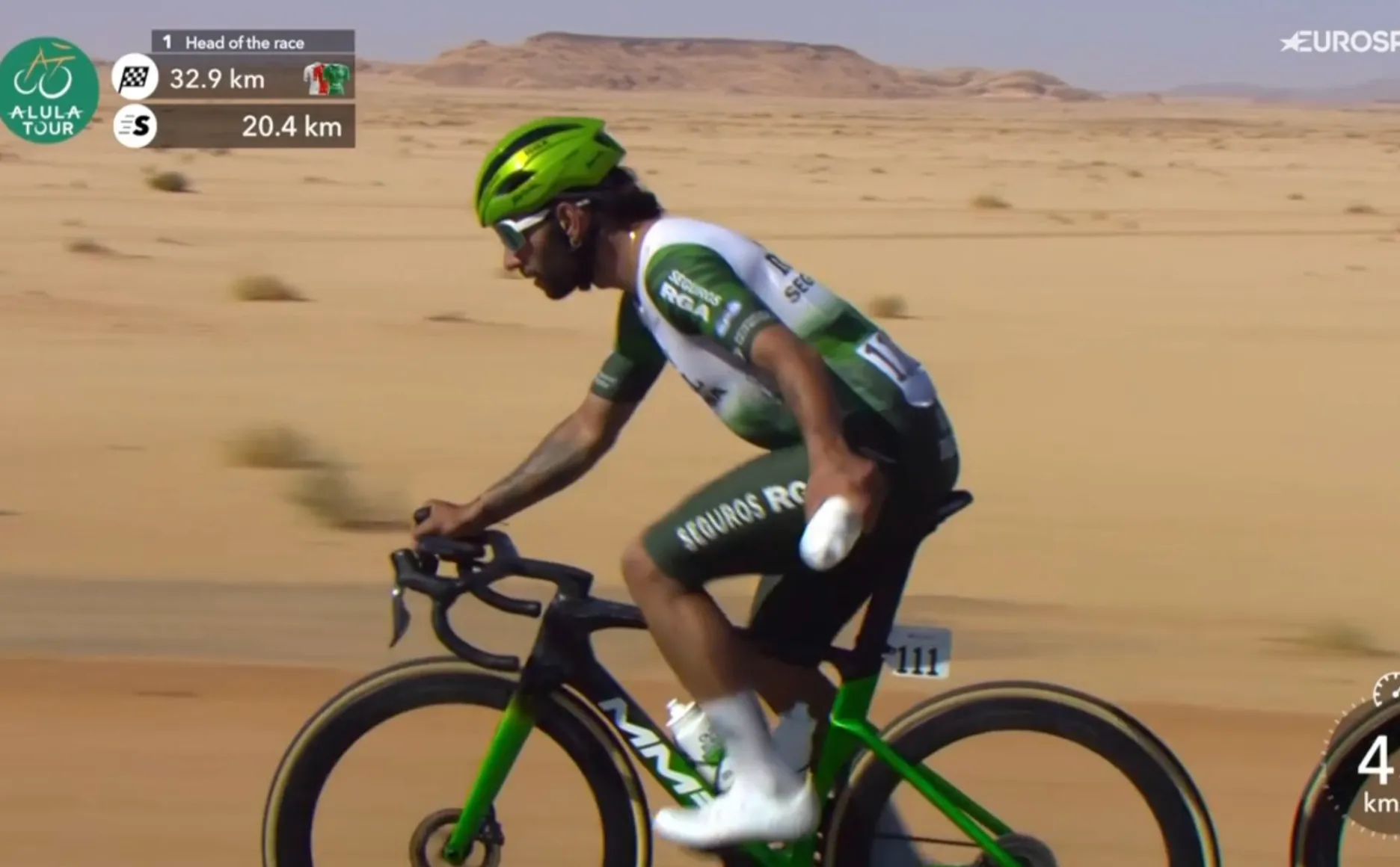 Fernando Gaviria, esprinter del Caja Rural, el el AlUla Tour