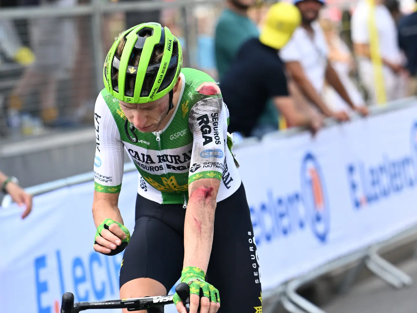 Alex Molenaar at the finish of stage 5