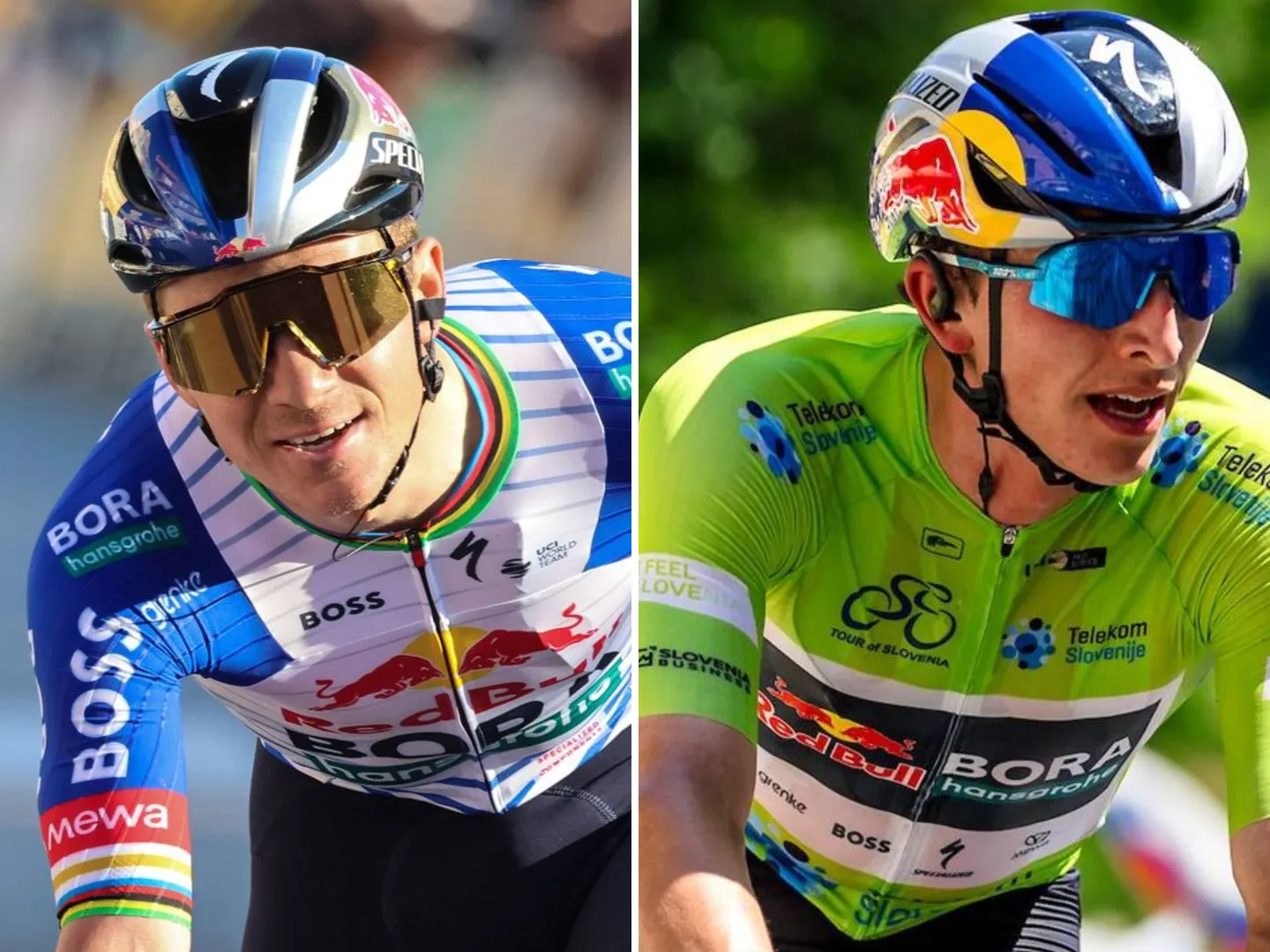Remco Evenepoel and Florian Lipowitz