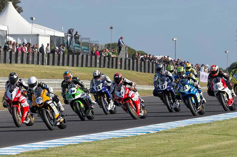 asbk australian superbike start phillip island 2017