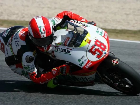 marco simoncelli 250cc barcellona qualifying 2009