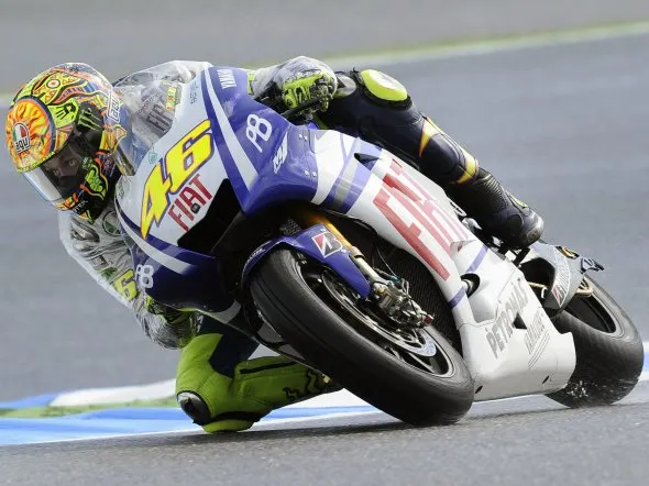 valentino rossi motogp warmup estoril 2010