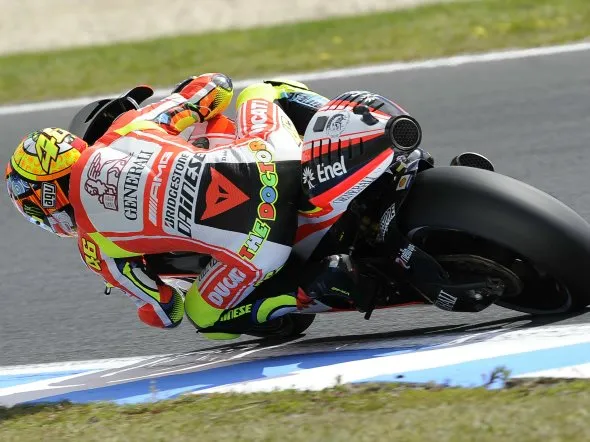 valentino rossi practice phillip island 2011