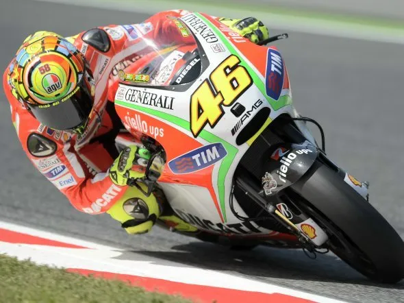 valentino rossi test montmelo 1