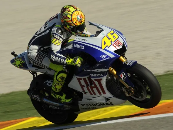 valentino rossi yamaha fiat m1 valencia