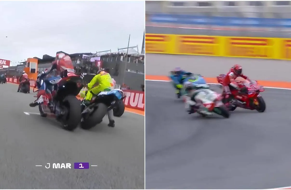 Morbidelli ma cosa combini? E Zarco butta fuori Bagnaia! Da non credere a Valencia