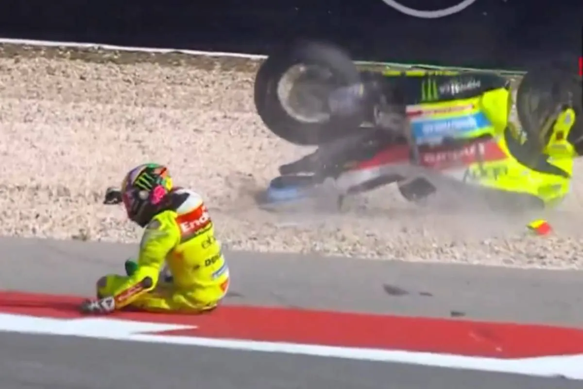 Franco Morbidelli, l'incidente nella gara MotoGP a Portimao