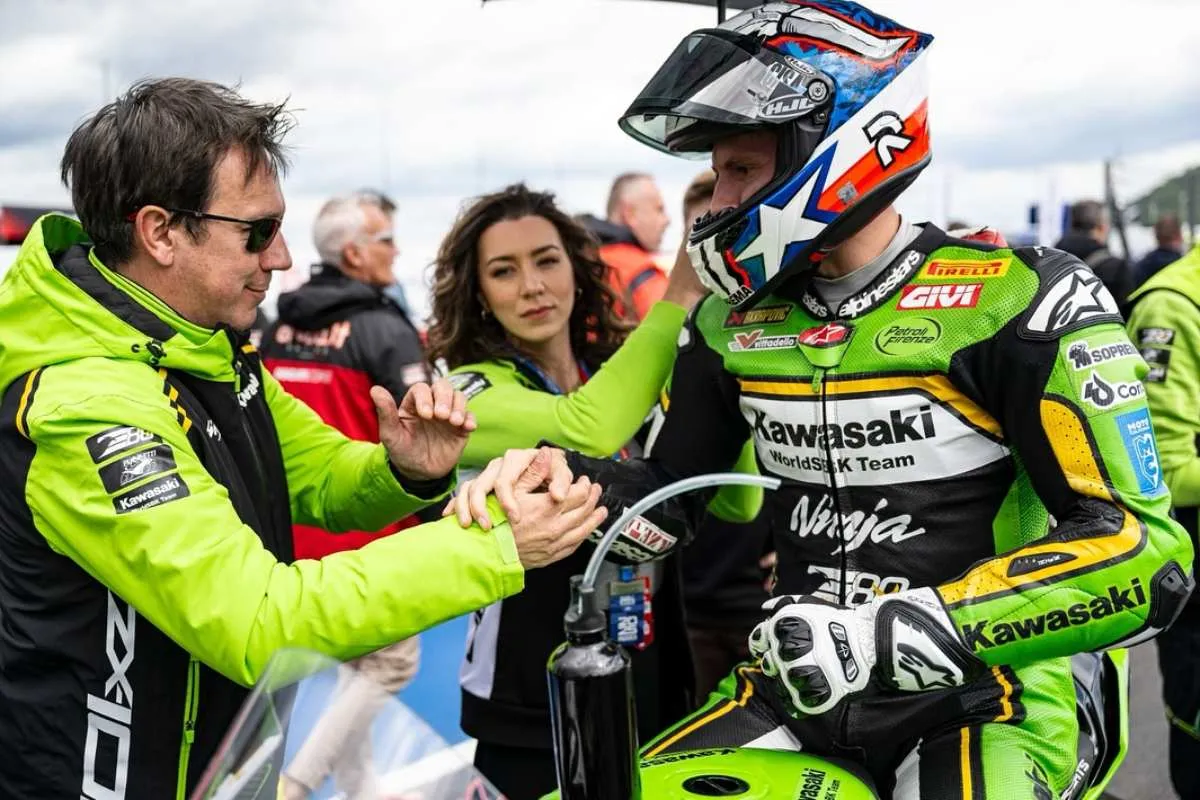 Manuel Puccetti e Garrett Gerloff del team Kawasaki Superbike SBK