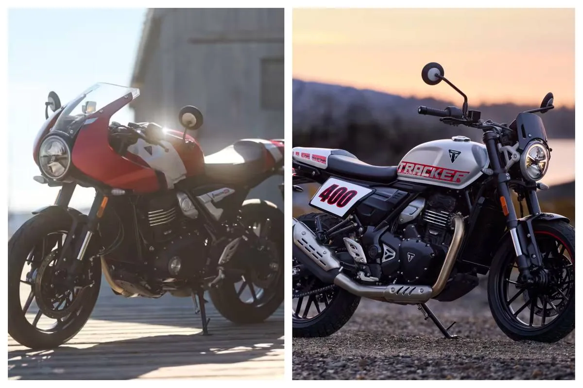 Nuove Triumph Thruxton 400 e Tracker 400: stile unico, prestazioni grintose e DNA iconico