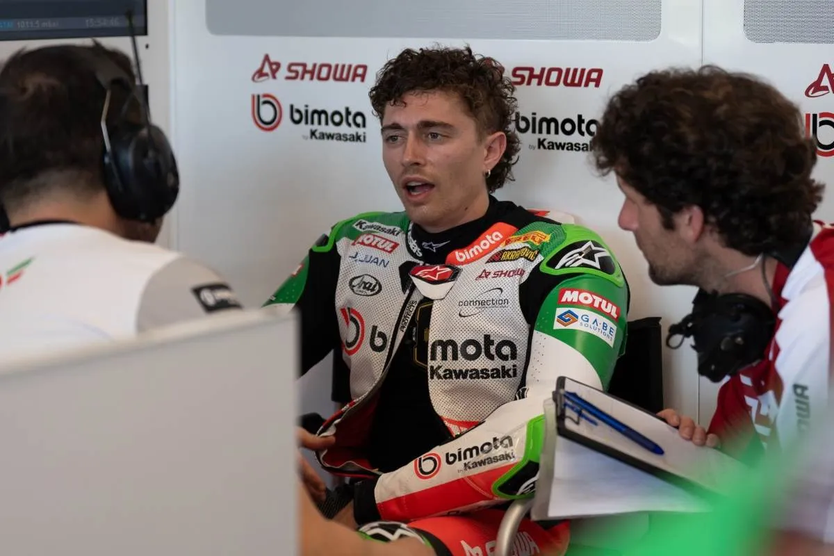 Axel Bassani pilota Bimota Superbike nel test SBK a Phillip Island