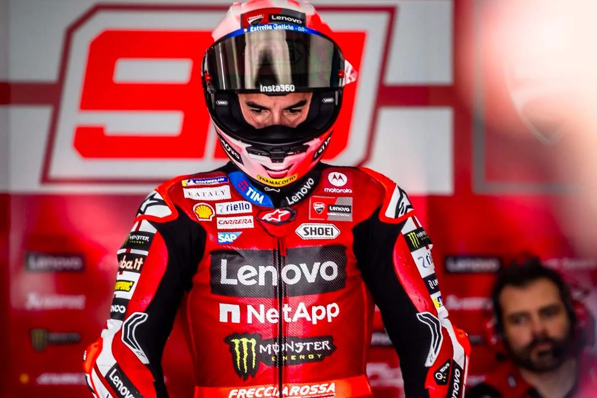 Marc Marquez pilota Ducati MotoGP nel Sepang Test