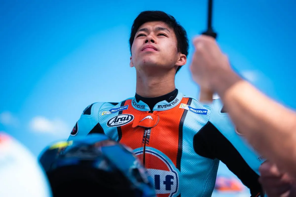 Ai Ogura pilota Trackhouse Aprilia MotoGP a Buriram, Thailandia