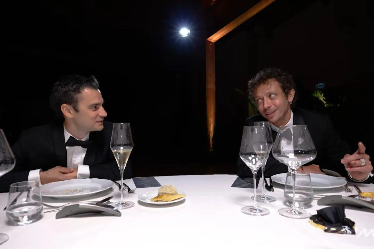 Valentino Rossi e Dani Pedrosa alla cena delle leggende MotoGP