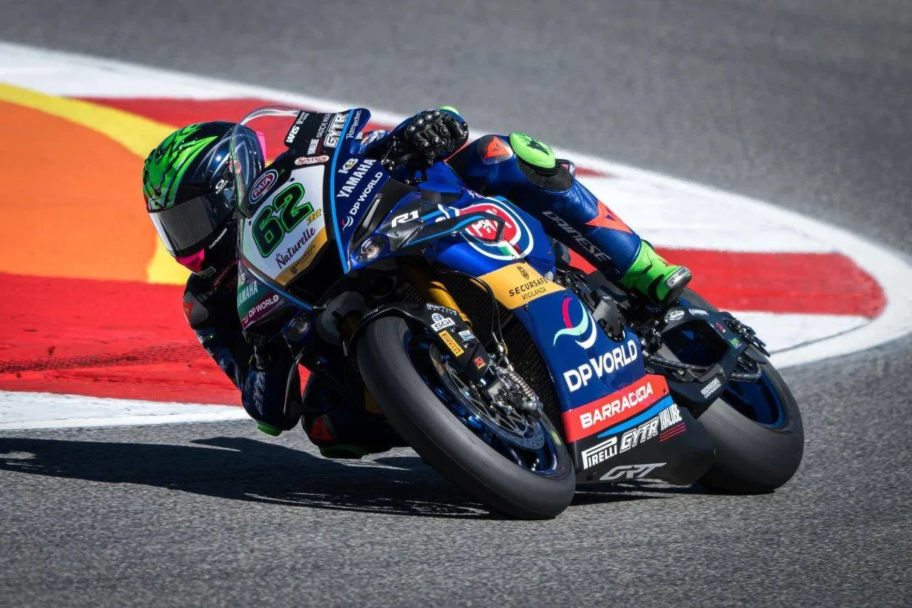 Stefano Manzi in azione ad Assen