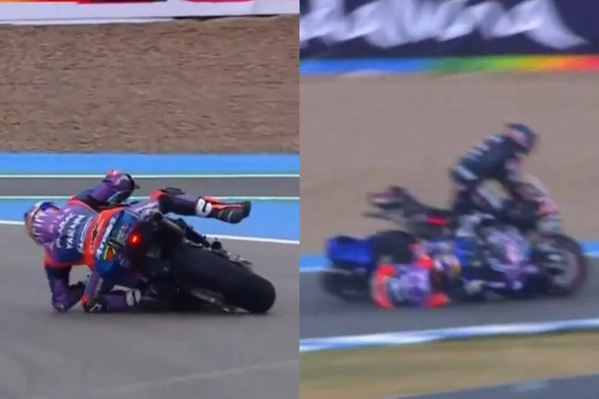 Toprak Razgatlioglu e Lorenzo Savadori nella sprint race MotoGP a Jerez