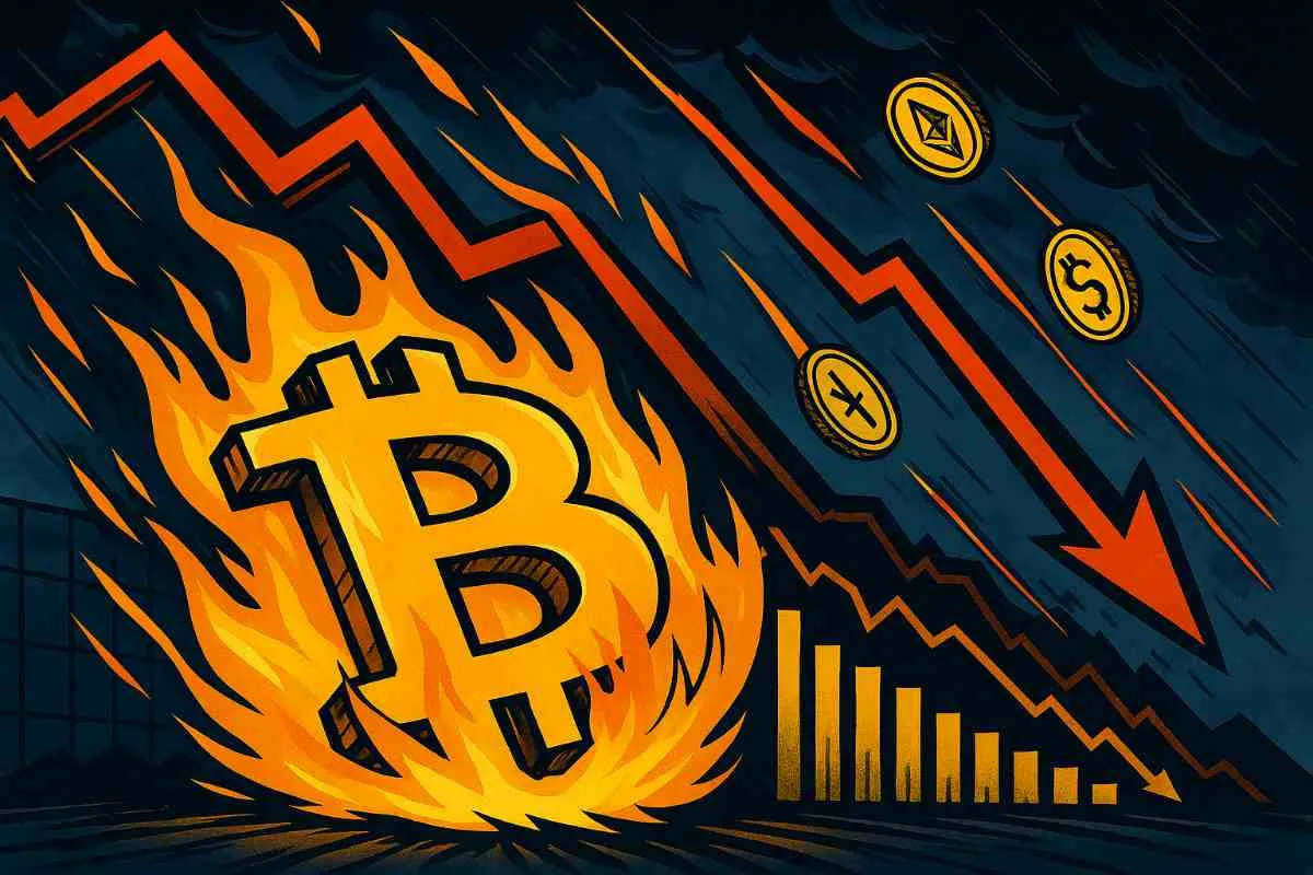 Cryptomarkt crasht Bitcoin daling