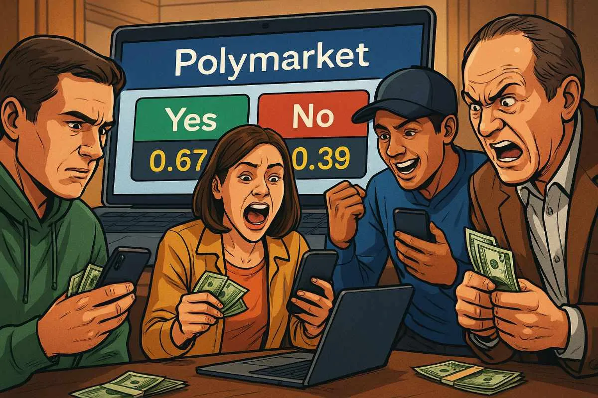 Gokkers weddenschappen op voorspellingsmarkt Polymarket